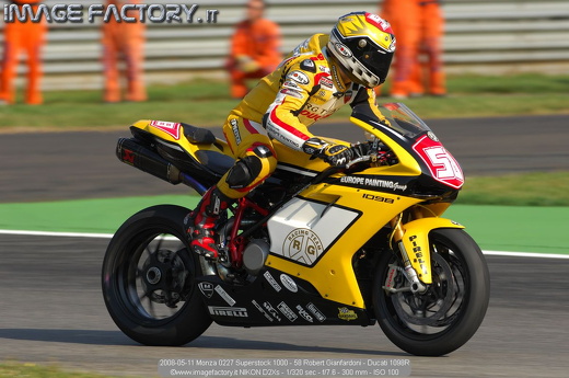 2008-05-11 Monza 0227 Superstock 1000 - 58 Robert Gianfardoni - Ducati 1098R